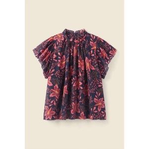 NWT CARLA HIGHNECK SHIRT PINK GERANIUM